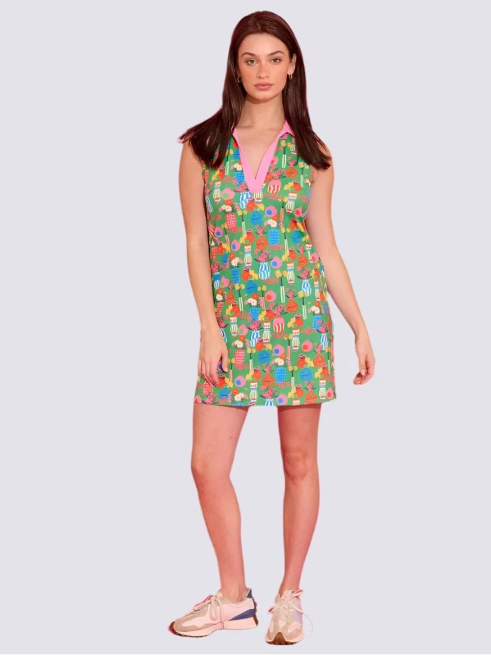 Alden Adair Azalea Dress Tennis Golf Pickleball Dress Preppy Floral Vase Xl - Picture 1 of 10
